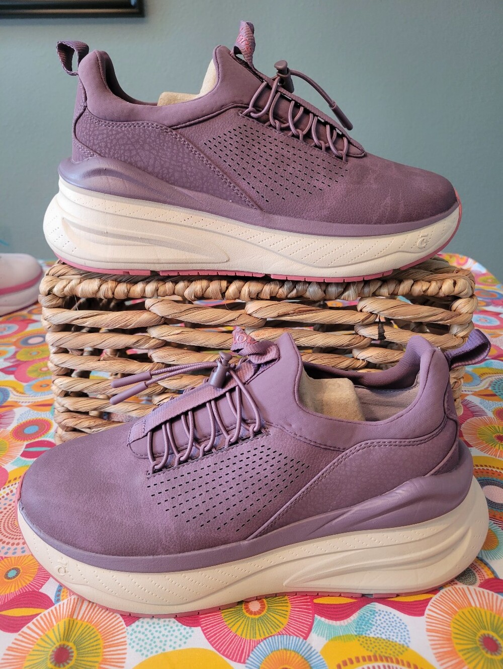 Clove Women's Forte Sneakers Shoes Plum / Tan / Redwood Size 8
